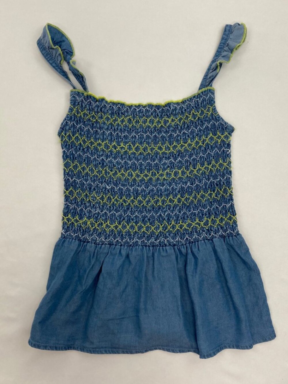 ✨ Epic Threads Girls  Ruffle Peplum Tank Top XL NWT Blue Back to School